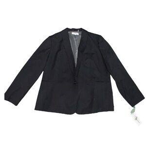 NWT Calvin Klein Black One-Button Professional Blazer 20W